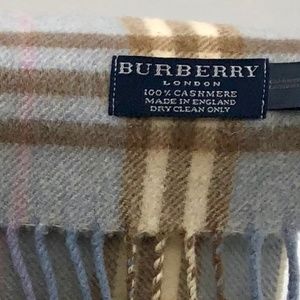 Authentic Burberry Nova Check 100% Cashmere Scarf